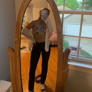 Delia’s white hooded cardigan